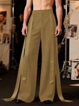 Men's Solid Color Loose Tie Waist Pant SKUL62164