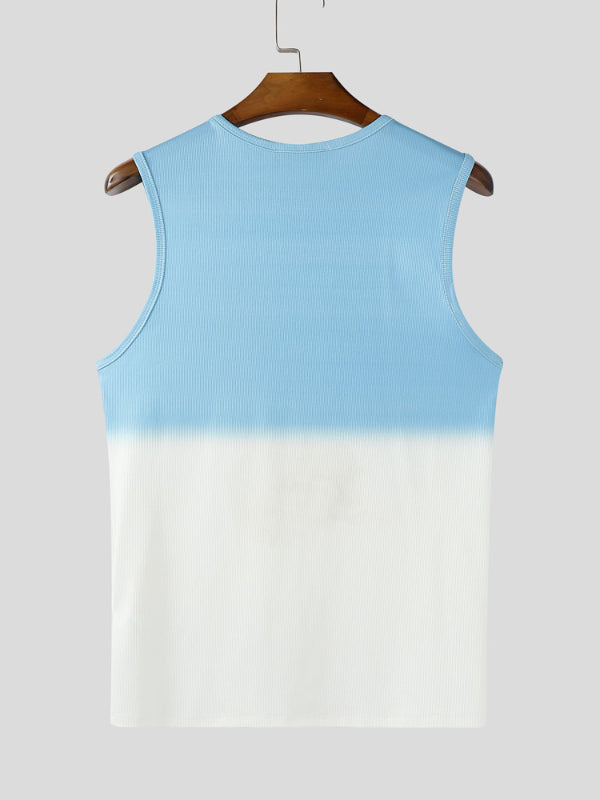 Mens Floral Print Knit Casual Tank SKUL15440