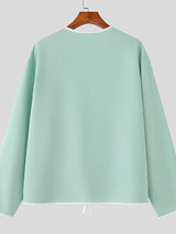 Men's Contrast Tie Long Sleeve Cardigan SKUL50118