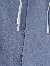 Men's New Chinese Style Textured Frog-Button Puff-Sleeve Shirt SKUL59571