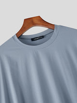 Men's Irregular Hem Loose Long Sleeve T-Shirt SKUL34220