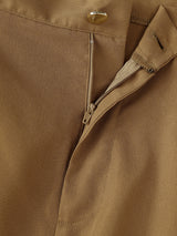 Men's Solid Color Pleated Casual Pant SKUL27438