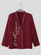 Men's New Chinese Style Frog Button Long Sleeve Cardigan SKUL37172