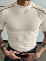 Mens Solid Color Casual Short Sleeve T-Shirt SKUL17000