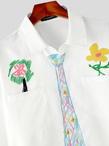 Mens Graffiti Print Long Sleeve Shirt SKUL07655