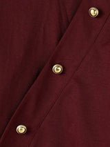 Men's Avant-Garde Party Epaulet Detail Diagonal Metal Button Slim Long Sleeve Shirt SKUL81152