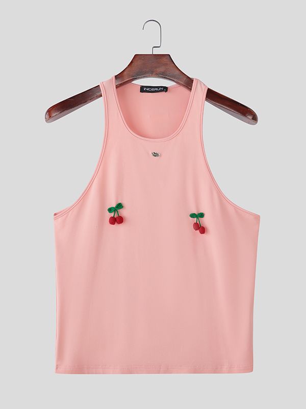 Men's 3D Fruit Pendant Patchwork Tank SKUL42416