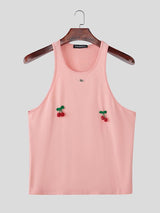 Men's 3D Fruit Pendant Patchwork Tank SKUL42416