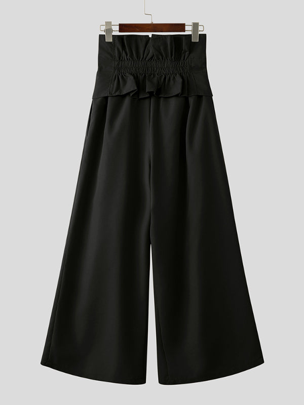 Mens Solid Color High-Waisted Casual Pant SKUL15378