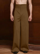 Men's Solid Color High Waist Casual Pant SKUL47931