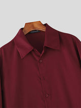 Men's Solid Multi-Panel Split Long Sleeve Shirt SKUL25820