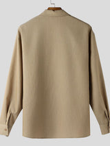 Men's Casual Embroidery Long Sleeve Shirt SKUL41023