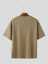 Mens 3D Floral Embroidery Short-Sleeve T-Shirt SKUL10796