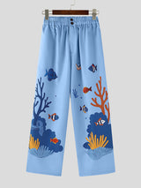 Men's Sheer Mesh Color Block Casual Pant SKUL20244