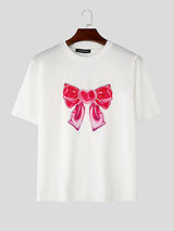 Mens Bow Print Short Sleeve T-Shirt SKUK73631