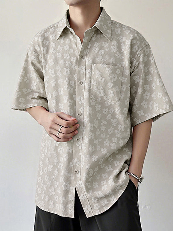 Mens Floral Print Short Sleeve Shirt SKUL19117