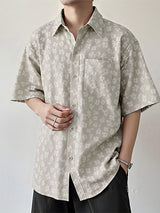 Mens Floral Print Short Sleeve Shirt SKUL19117