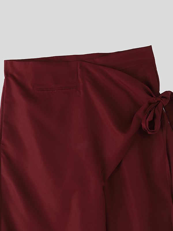 Men's Deconstructed Lace Up Wide Leg Pant SKUL51054