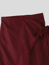 Men's Deconstructed Lace Up Wide Leg Pant SKUL51054