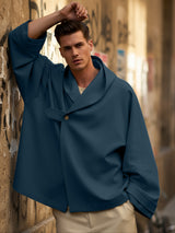 Men's Solid Color Loose Long Sleeve Sweatshirt SKUL46524