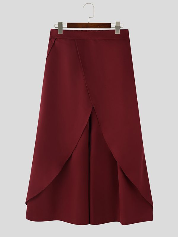 Men's Cross Faux Two Piece Design Long Pant SKUL53148