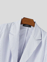 Men's Stripe Casual Long Sleeve Blazer SKUL40297