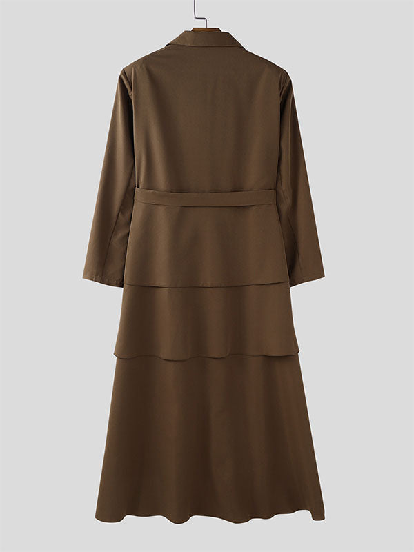 Men's Ruffled Patchwork Casual Long Sleeve Blazer SKUL29594