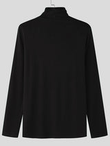 Mens Heart-Shaped Neckline Sheer Long-Sleeve T-Shirt SKUK84416