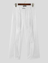 Mens Solid Color Pleated Design Long Pant SKUK61156