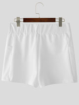 Men's Solid Color Slim Fit High Stretch Casual Short SKUL21023