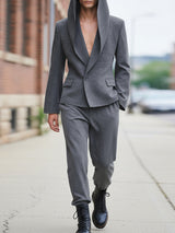 Men's Deconstructed Hooded Two Pieces Outfit SKUL42559