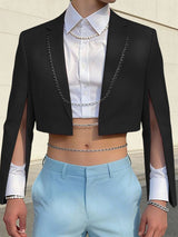 Men's Deconstructed Split Sleeve Design Casual Blazer SKUL53015
