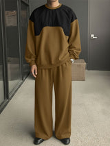 Men's Contrast Color Casual Two Piece Outfit SKUL45256