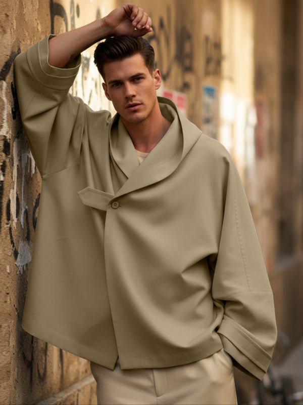 Men's Solid Color Loose Long Sleeve Sweatshirt SKUL46524