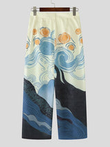 Men's Hand Drawn Print Loose Pant SKUL35001