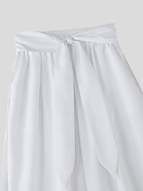 Mens Twist Detail Loose High-Waisted Casual Pant SKUL15578