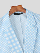 Men's Polka Dot Print Casual Two Pieces Outfit SKUL25091