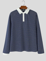Men's Casual Striped Long Sleeve Shirt SKUL42533