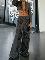 Men's Graffiti Print Casual Two Pieces Outfit SKUL38674