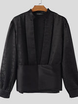 Men's Elegant Jacquard Design Long Sleeve Shirt SKUL43553