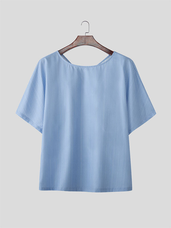 Mens Bow Tie Patchwork Short Sleeve T-Shirt SKUK98829