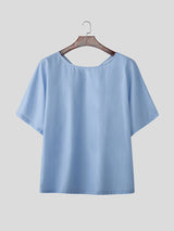 Mens Bow Tie Patchwork Short Sleeve T-Shirt SKUK98829