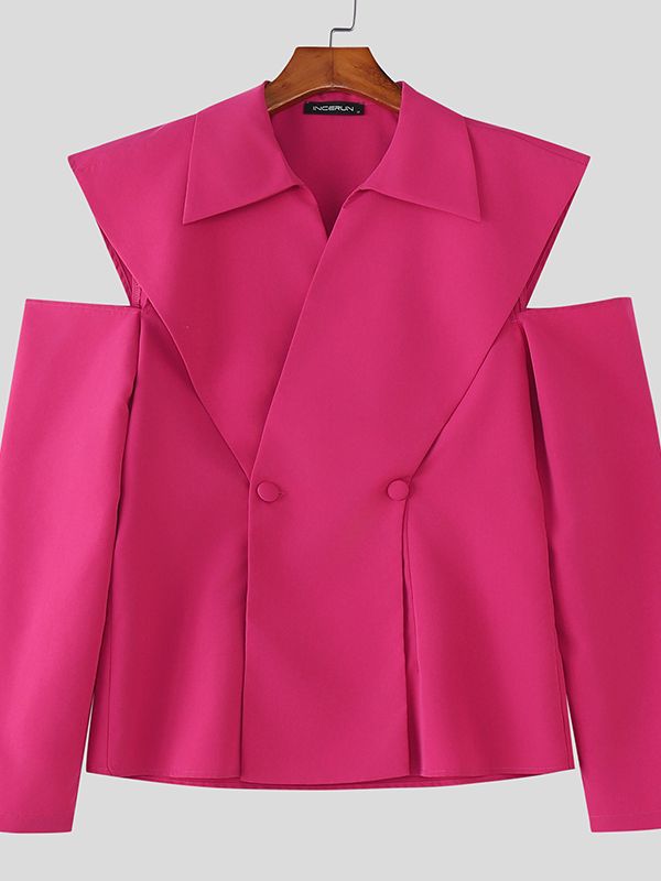 Men's Deconstructed Off Shoulder Casual Blazer SKUL45333