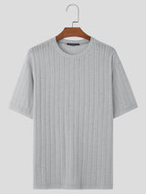 Mens Textured Sheer Commuter Short Sleeve T-Shirt SKUK68506