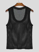 Mens Hollow Out Deep U-Neck Tank SKUL10735