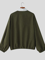 Men's Faux Two Piece Long Sleeve Shirt SKUL37698