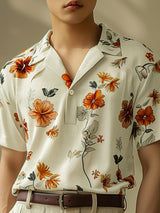 Mens Floral Print Short Sleeve Shirt SKUL13318