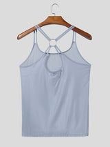 Men's O-Ring Back Detail Skinny Fit Camisole Tank SKUL50518