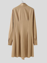 Men's Deconstructed Loose Drawstring Long Sleeve Shirt SKUL37534