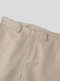 Mens Solid Slant Pocket Casual Shorts SKUK10337